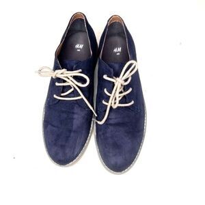 Men's H & M dress Shoes Dark blue dress comfortable Size 40.